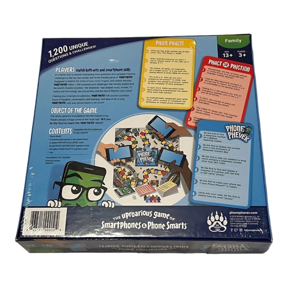BRAND NEW SEALED Phone Phever Board Game For‎ Smartphones Family Fun Ages 13+ - Picture 2 of 2